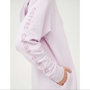 NWOT American Eagle OTT Offline Fleece Hoodie Coffee Carbs Cardio Graphic